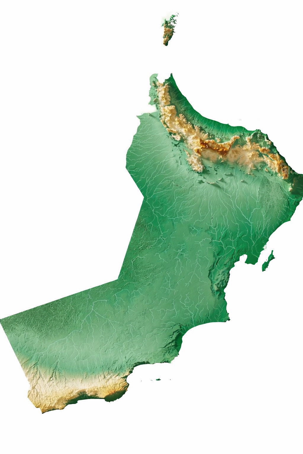 نقشه توپوگرافی عمان، تصویر جغرافیایی ارسالی مخاطب و نه نقشه پیشبینی هوا